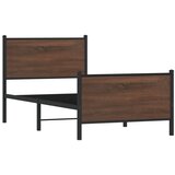 vidaXL Metalni okvir kreveta s uzglavljem i podnožjem 107 x 203 cm | shoptok.hr