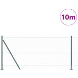 vidaXL heksagonalna ograja Zelena 0.8x10 m Jeklo, stebri za ograjo z osnovnimi ploščami 7 kos Ø32mm 90cm cinkovano jeklo | Shoptok.si