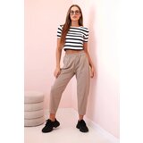 Kesi Włoski Trousers with pockets Summer Punto camel | Shoptok.si