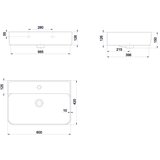 Sapho Bijeli keramički umivaonik 60x42 cm Gali – | shoptok.hr