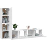  4-dijelni set TV ormarića bijeli od konstruiranog drva | shoptok.hr