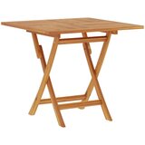  Preklopni vrtni stol Prirodna 90 x 90 x 75 cm Čvrsto teak drvo | shoptok.hr