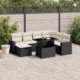 vidaXL 8-dijelni set vrtnih sofa od poliratana s jastucima crni | shoptok.hr