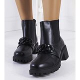 Gemre Black ankle boots with chain Bilka Cijene
