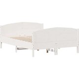 vidaXL Okvir kreveta s uzglavljem bijeli 140 x 200 cm masivna borovina | shoptok.hr
