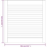  Vrata za ormarić rešetkasti dizajn 4 kom 61,5x59,4 cm borovina | shoptok.hr