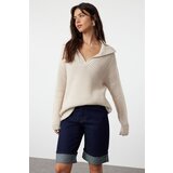 Trendyol stone basic turn-down collar knitwear sweater | ePonuda.com