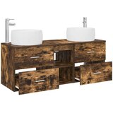  Set namještaja za kupaonicu 3 kom. Dimljeni hrast Smeđa 49.5 x 44.5 x 66 cm | shoptok.hr