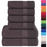 vidaXL Komplet brisač 6-delni FROGN Antracitna 100% bombaž | Shoptok.si