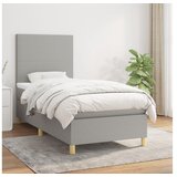  S oprugama i madracem svjetlosivi 100x200 cm od tkanine | shoptok.hr
