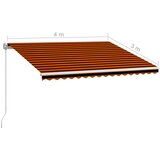 Tenda na ručno uvlačenje 400 x 300 cm narančasto-smeđa | shoptok.hr
