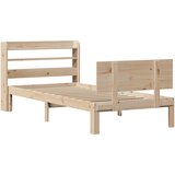 vidaXL Posteljni okvir z vzglavjem 90x200 cm trdna borovina, (21311339) | Shoptok.si