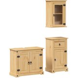  3-dijelni set kupaonskog namještaja Corona masivna borovina | shoptok.hr