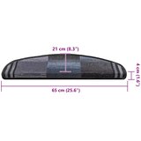  Otirači za stepenice samoljepljivi 10 kom 65x21x4 cm crno-sivi | shoptok.hr