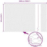 vidaXL Ograjni stebri 11 kosov U-kanal Sivi 60 cm Kovina, Šesterokotna ograja Siva 0,6x50 m Kovina | Shoptok.si
