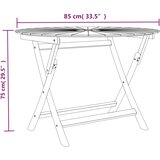  Sklopivi vrtni stol Ø 85 x 75 cm od masivne tikovine | shoptok.hr