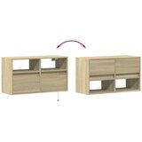  Zidni TV ormarić s LED svjetlima boja hrasta 80 x 31 x 45 cm | shoptok.hr