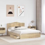 Krevet s od storage Sonoma hrast 150 x 200 cm Konstruirano drvo | Eponuda.ba