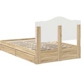  Postelja s shranjevanjem z vzglavjem Sonoma hrast 135 x 190 cm, (5000105794) | Shoptok.si