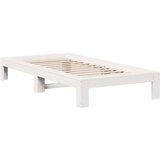 vidaXL Posteljni okvir brez vzmetnice bel 90x190 cm trdna borovina | Shoptok.si