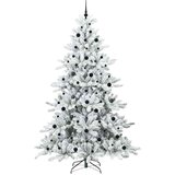vidaXL Umetno Zložljivo Božično Drevo with LEDs z stojalom 240cm PVC | Shoptok.si