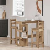 vidaXL Barska miza s policami artisan hrast 100x48x101,5 cm | Shoptok.si