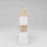 MID.YOU PREDELNA STENA 132/132/31 cm bela, hrast artisan | Shoptok.si
