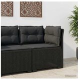 vidaXL Fotelja za jedan s Jastucima Izgled Ratan PP Antracit - Antracit Kutna sofa s antracit jastučićem i jastučićem za leđa | shoptok.hr