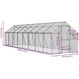  Kavez za ptice antracit 1,79x8x1,85 m aluminijski | shoptok.hr