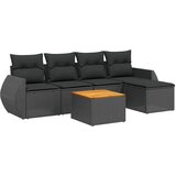  The Living Store Vrtna sedežna garnitura 6-delna z blazinami črna poli ratan - Vrtna Sedežna Garniture, (21460024) | Shoptok.si