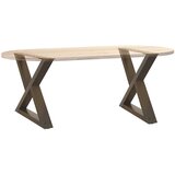  Noge za klub stolić 2 kom. Prirodni čelik 60 x (42-43,3) cm Čelik | shoptok.hr