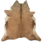 In tepih od prave kravlje kože 150 x 170 cm smeđe-bijeli | shoptok.hr