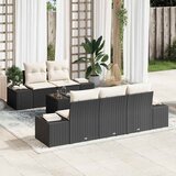  Sjedeća garnitura za vrt 6 kom. i Krema poliratan 239 x 62 x 69 cm | shoptok.hr