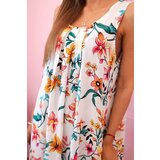 Kesi Włoski Women's sleeveless dress with a floral pattern turquoise | shoptok.hr