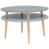 Ragaba Tamno sivi stolić za kavu s prirodnim UFO nogama, Ø 70 cm | shoptok.hr
