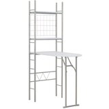  3-dijelni sklopivi blagovaonski set sa stalkom MDF/čelik bijeli | shoptok.hr