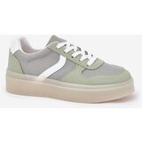EVENTO Boto Low Women's Sneakers On Platform Green Telmira | shoptok.hr