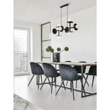 Nova Luce Bela/črna kovinska viseča svetilka s steklenim senčilom Pielo – | Shoptok.si