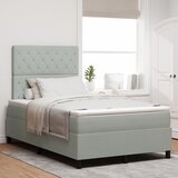 vidaXL Box Spring Krevet s Madracem Svjetlosiva 120x200 cm Baršun Cijene