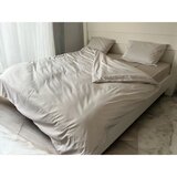 Posteljina saten glat siva boja 200x220cm Cene