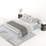 Maison de Rêve Svetlo siva oblazinjena zakonska postelja s prostorom za shranjevanje z letvenim dnom 160x200 cm Solvo – | Shoptok.si