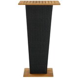  3-dijelni vrtni barski set od poliratana s jastucima crni Crna 60 cm table length | Shoptok.si