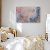  Slika - Pink and blue marble - abstract watercolour with gold accents 120x80 Standard | shoptok.hr