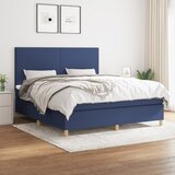 The Living Store Box spring postelja z vzmetnico modra 160x200 cm blago - Box Spring Postelja, (21503798) Cene