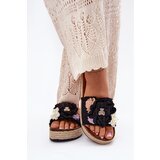 Boto Women's Sandals With Flowers Platform With Braiding Black Zenvanis | ePonuda.com