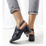 Gemre Black leather sandals with Zand upper | ePonuda.com