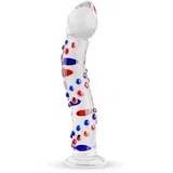 Stakleni dildo sa obojenim točkicama