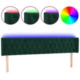  LED uzglavlje tamnozeleno 203x16x78/88 cm baršunasto | shoptok.hr