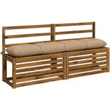  Jastučići za klupe VIANEN 2 kom. 100% poliester Pijesak - Pijesak 140 x 30 x 12 cm | shoptok.hr