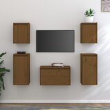The Living Store TV omarica 5 kosov medeno rjava trdna borovina - TV Omarica, (21376482) Cene